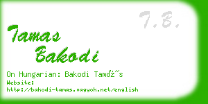 tamas bakodi business card